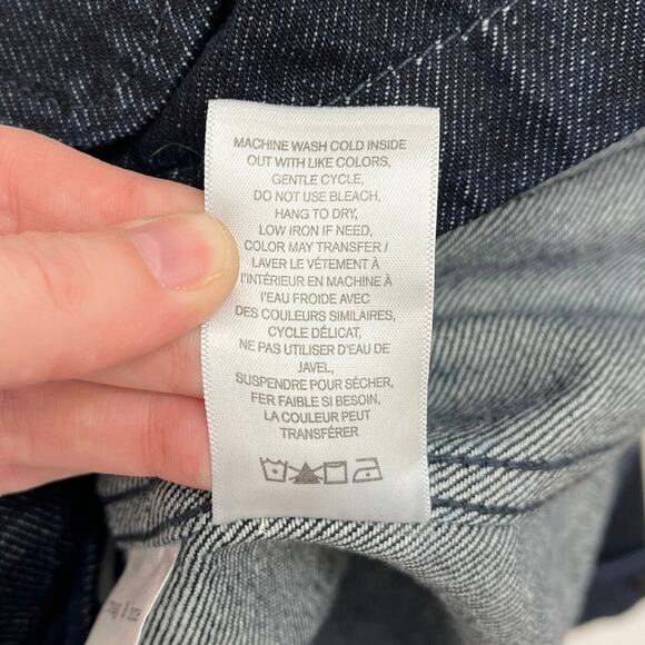 Rag & Bone Mercer Denim Dark Wash Chore Jacket Cotton Patch Pockets Designer XL - Picture 10 of 12